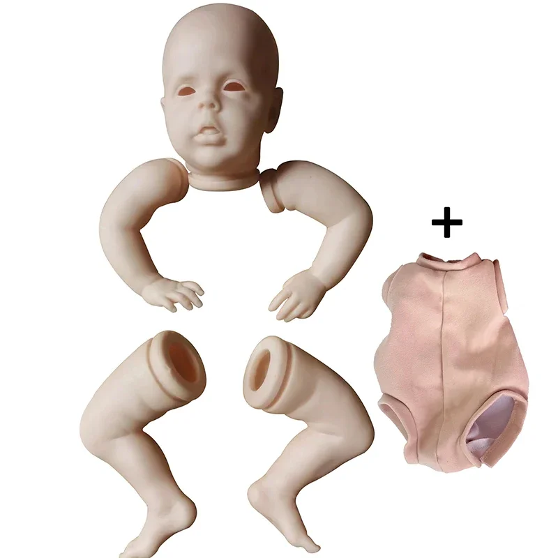 22Inches Reborn Kits Sherry Soft Vinyl DIY Doll Parts with Cloth Body and Eyes Kit Bebe Reborn Muñeca Reborn