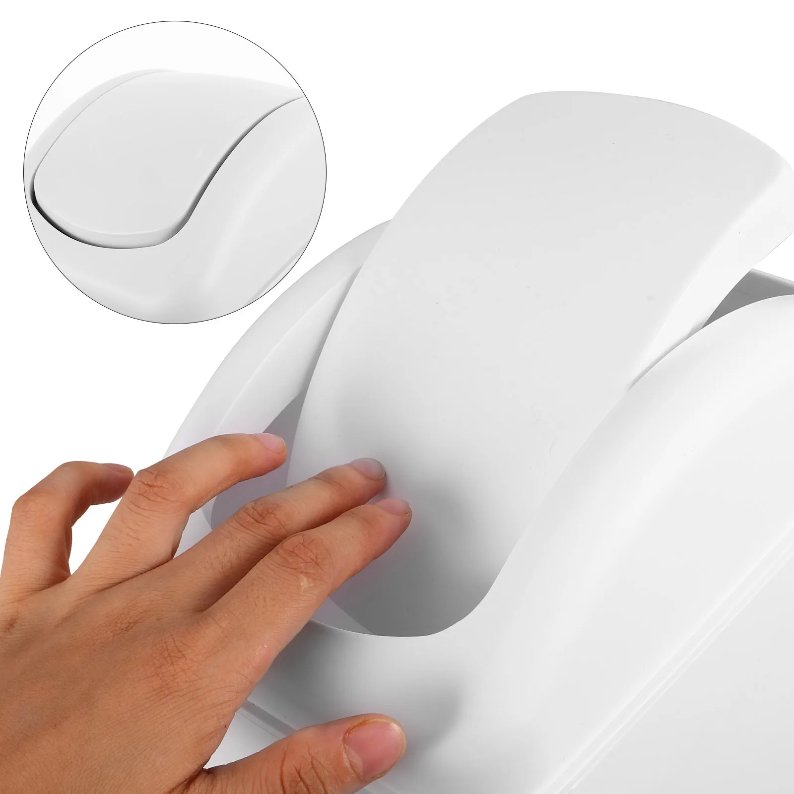 سلة المهملات البلاستيكية النحيفة سعة 8 لتر، غطاء متأرجح، سلة مهملات المطبخ، توفير المساحة، التحكم في الرائحة، سلة سعة كبيرة للحمام #3