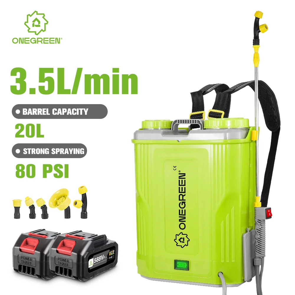 ONEGREEN 20L pulvérisateur électrique agricole Intelligent distributeur de pesticides pulvérisateur d'irrigation de jardin pour Makita 18V batterie broche