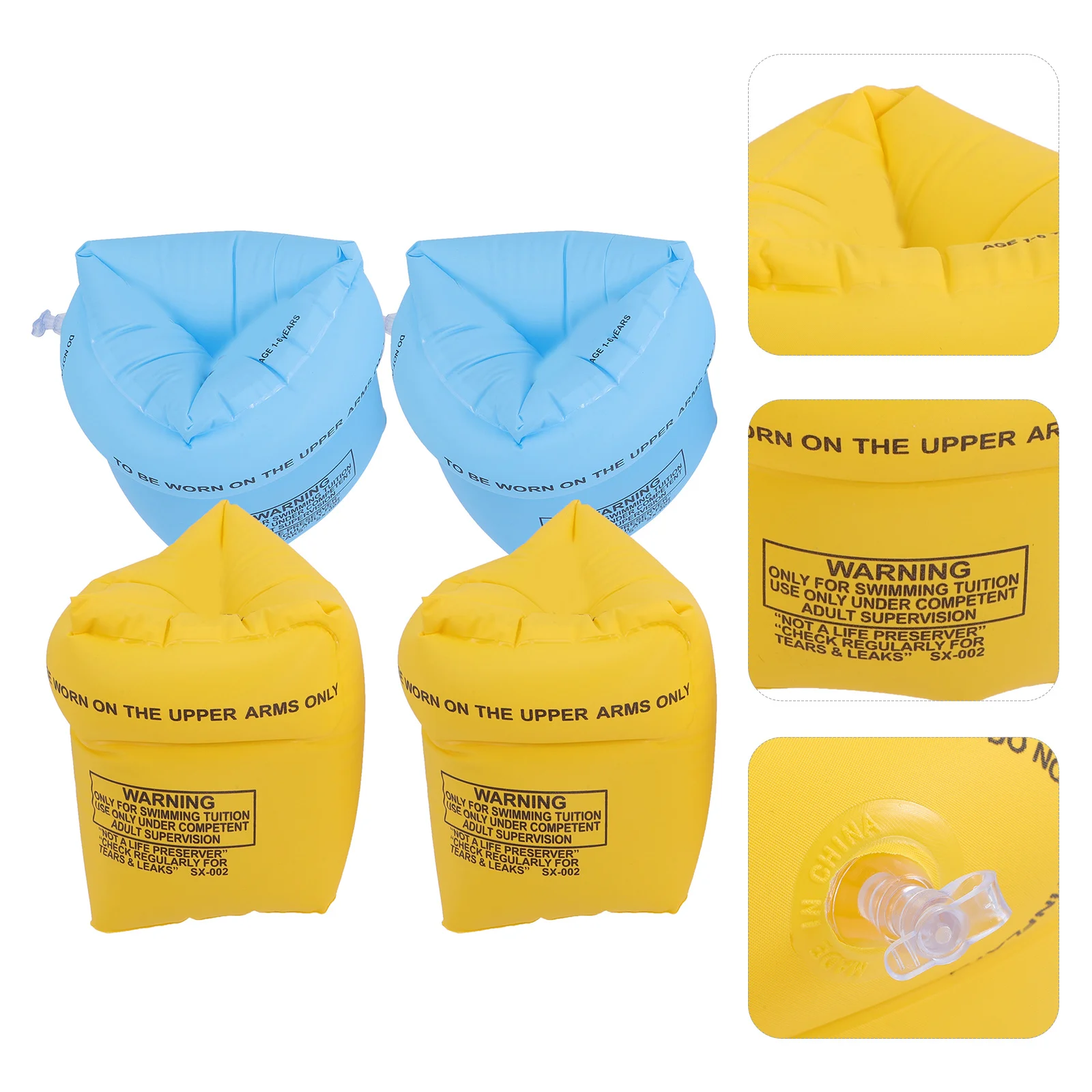 

4Pcs High-Grade PVC Arm Floaties Men Women Swimming Accessories Strong Buoyancy Outdoor Party Arm Floaties Men Float