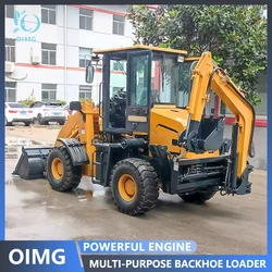 Mini Backhoe Loader 4x4 Diesel Tractor Excavator Farm Digger with Attachments CE/EPA Certified 1 Ton for Sale