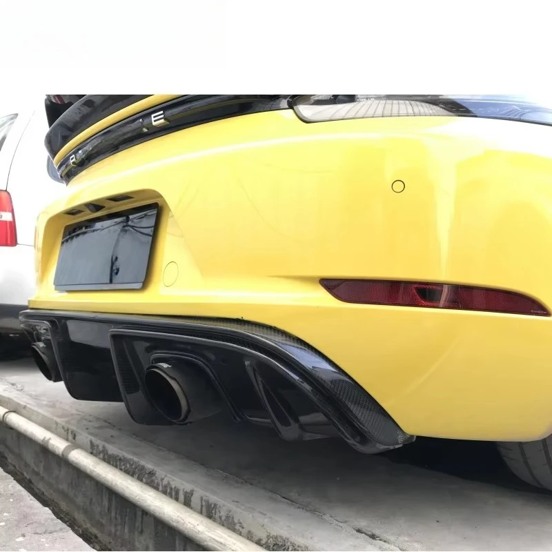 شفة خلفية 718 مناسبة لـ POR 718 2016-2019 Year GT4 نمط الشفة الخلفية ناشر خلفي من ألياف الكربون الجافة لـ 718 Cyman #5