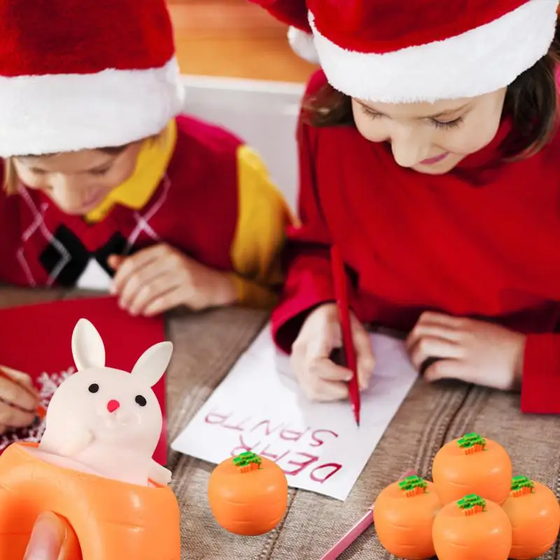 Juguetes Para apretar para niños y adultos, juguetes de descompresión de conejo de rábano exprimido, juguete para aliviar el estrés, juguetes de rompecabezas para cultivar