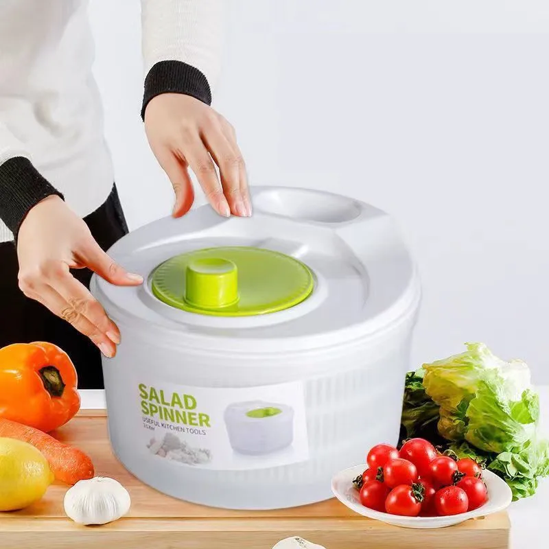 Rotating Type Vegetable Dehydrator Fruit Dryer Household Dehydrator Kitchen Accessories Drain Salad Basket Gadgets