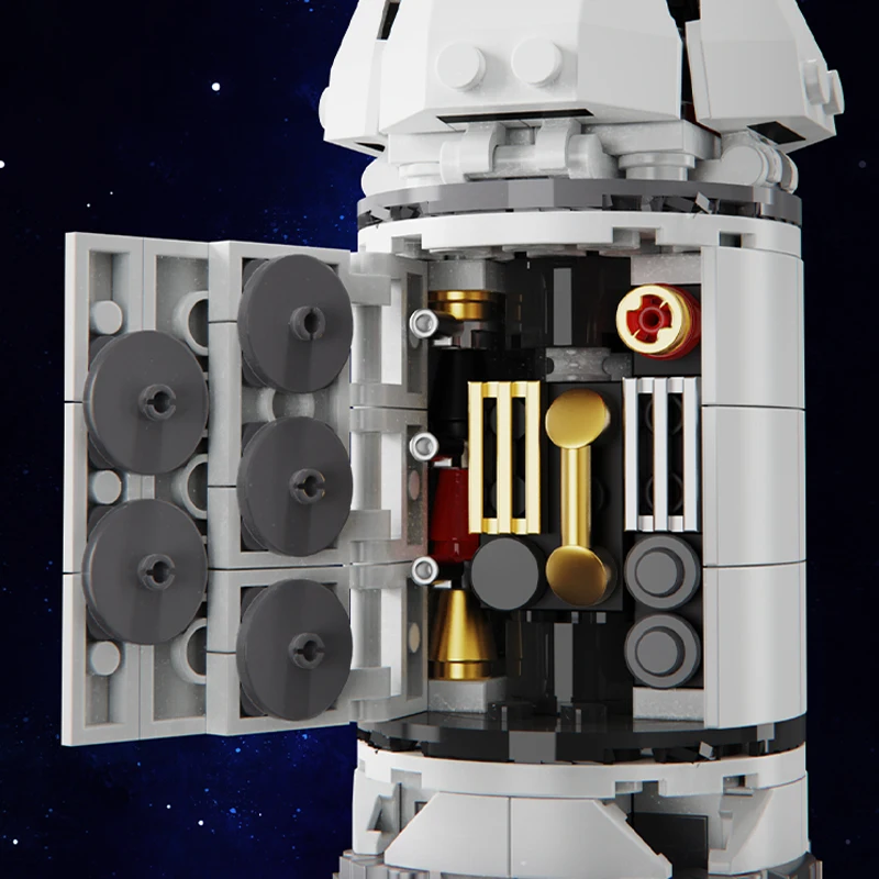 Rakieta kosmiczna Kosmita Statek kosmiczny Astronauta Klocki Kreatywny montaż ozdoba puzzle zabawka prezent