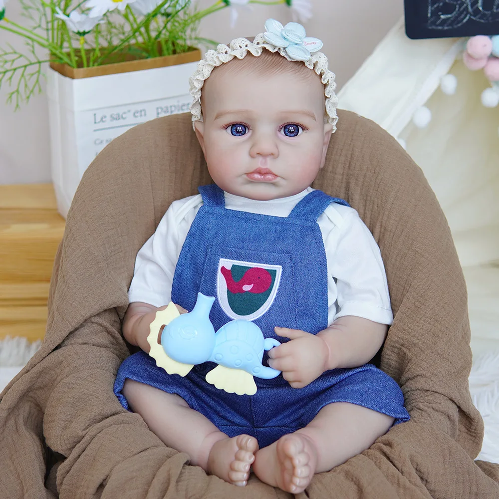 

19-дюймовая кукла реборн на 50 метров, реалистичная 3D-кожа ручной работы, видимые вены и кровеносные сосуды, подарки для детей