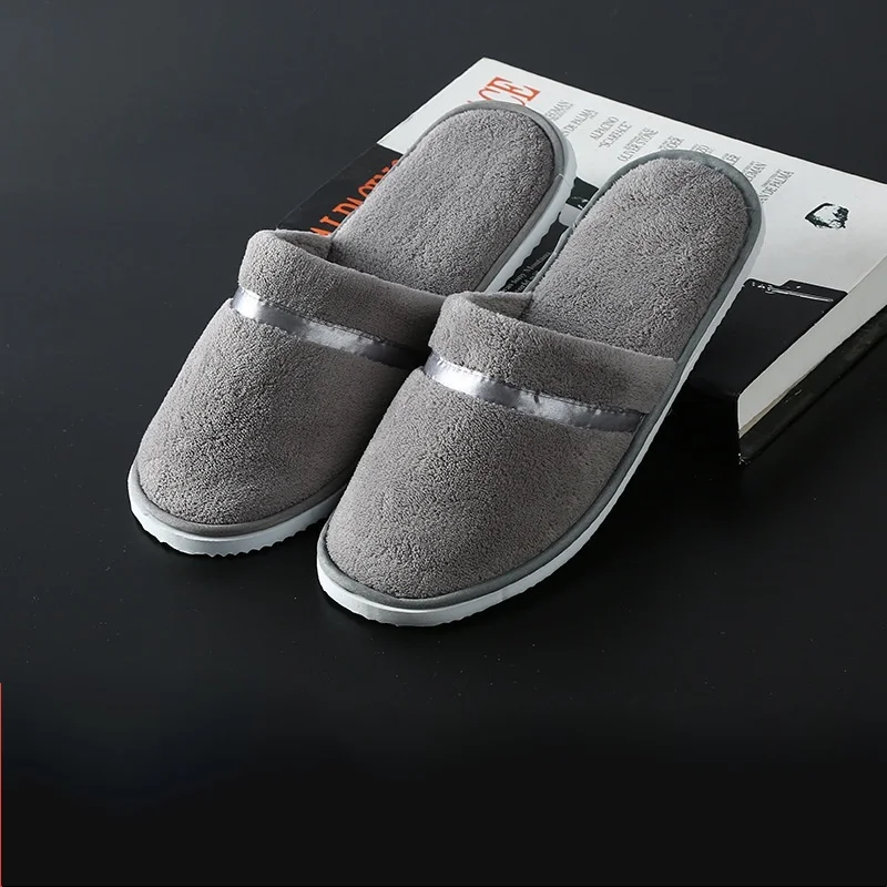 1 Pair Slippers Men Women Hotel Disposable Slippers Hospitality Travel Comfortable High-Quality Slides Sandals