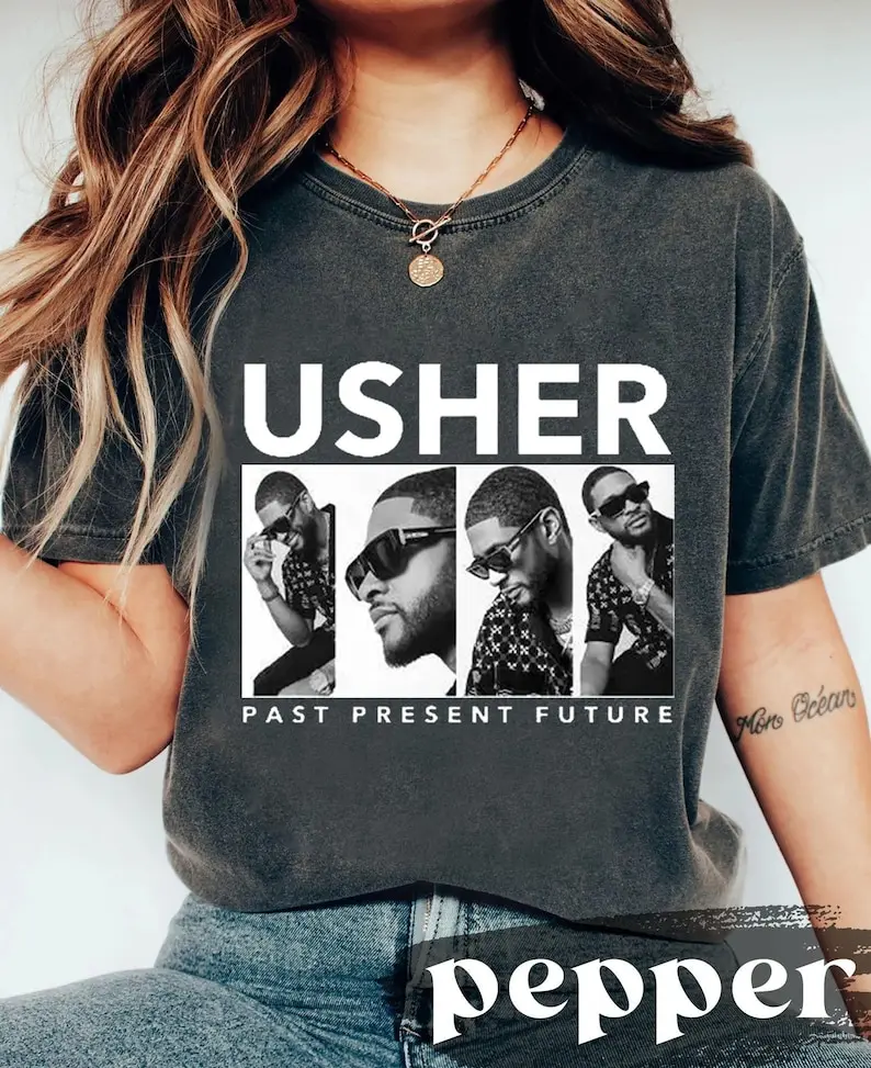 UsherTour Shirt,  Past Present Future Tour Shirt, Usher Fan Merch Concert  Gift