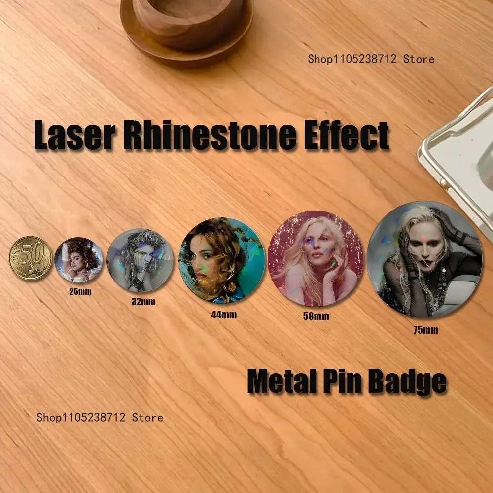 Singer M-Madonna CONFESSIONS ll Button Lapel Anime Pin Badges Brooch Jewelry Decoration Gift 25mm 32mm 44mm 58mm 75mm