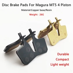 1/2/4 Pairs MTB Bicycle Hydraulic Disc Brake Pads for Magura MT5 MT7 Semi Metal Friction Durable Bike Accessories Brake Pads