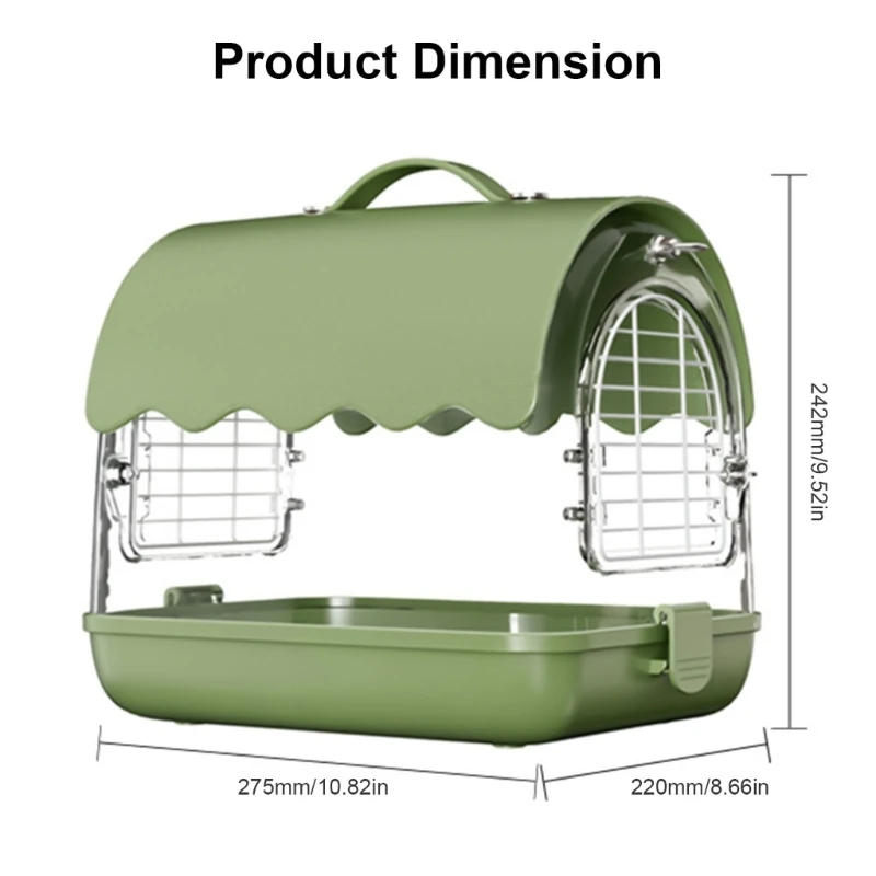 Acrylic Bird Carriers Suit Small Bird Cage Garden Security Parrots Enclosure for Lovebird Parrots Swallow Goldfinches