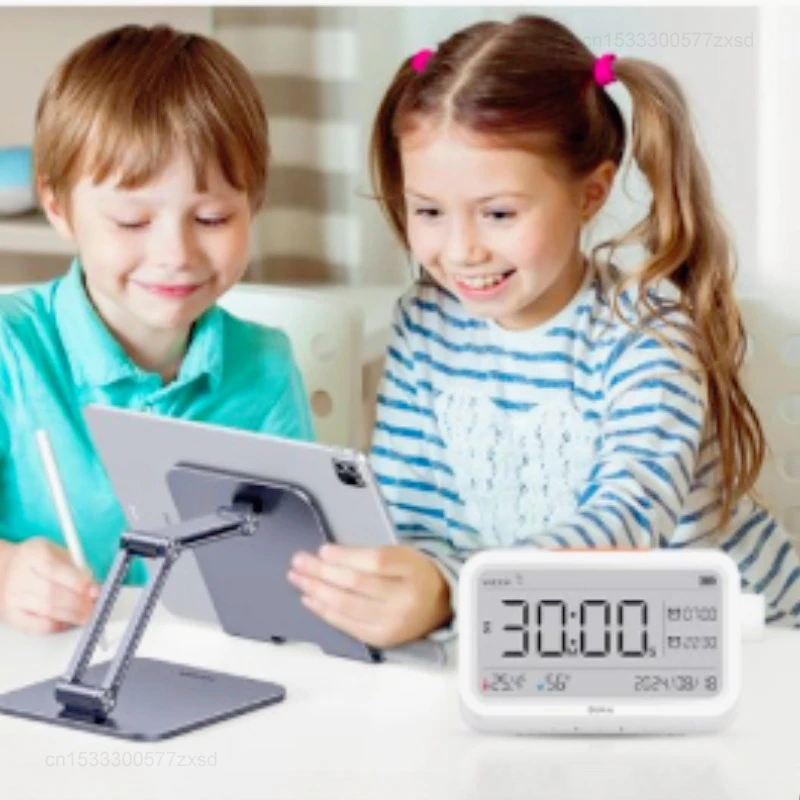  LED Alarm Clock with Backlight Battery Operated LCD Display Temperature Humidity Monitor Multifunction Home Sensor Tools
