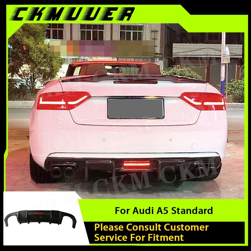 

Carbon Fiber Rear Bumper Diffuser Lip Car Body Kit Lip Diffuser Accessories Trims for Audi A5 Standard 2012 -2016