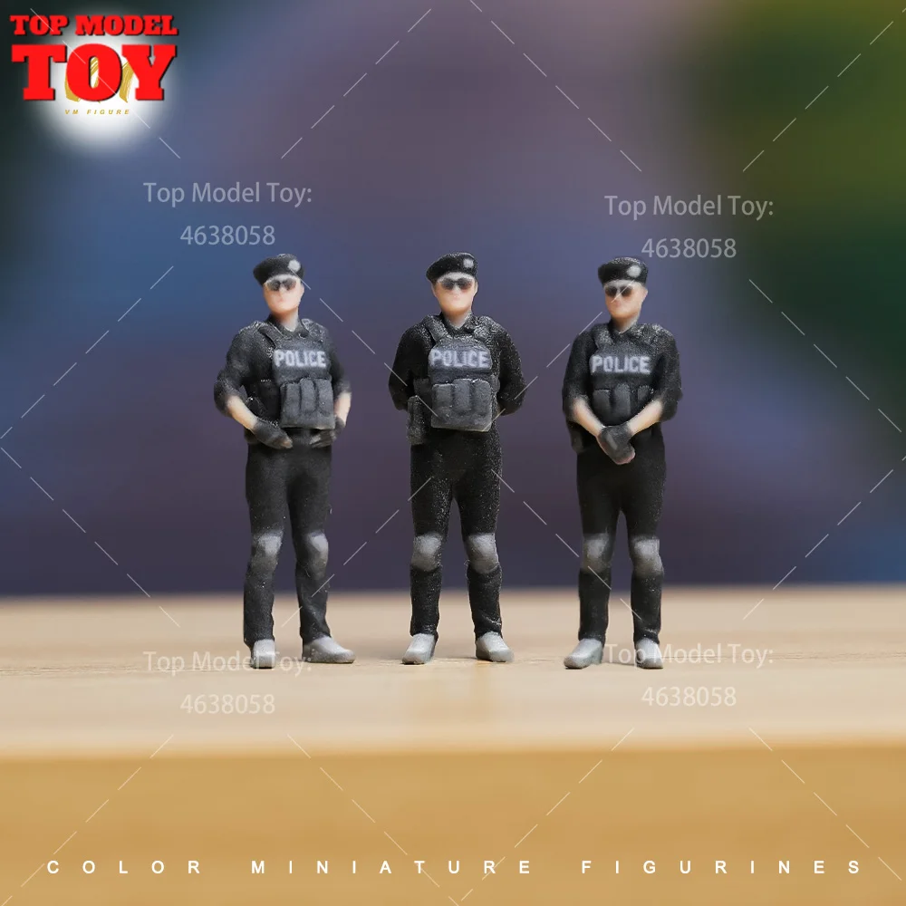 

1/64 1/87 1/43 1/24 1/18 Scale Chinese Police Standing Posture 3D Print Male Scene Props Figures Model For Cars Vehicles Toy