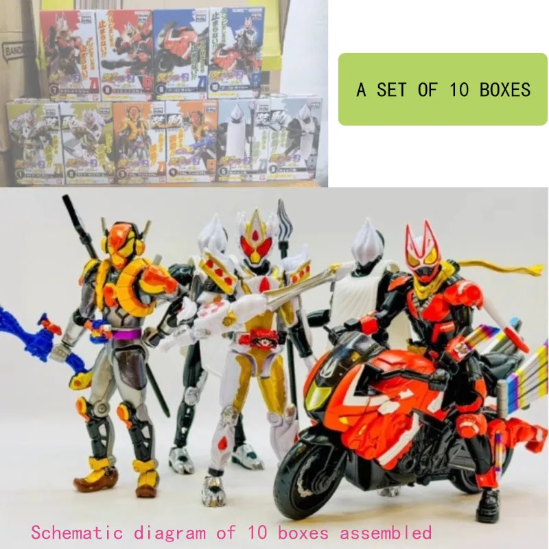 

Bandai Original Kamen Rider DX Geats GAVV SHODO Feat. GV02 Cake King Anime Action Figures Toys for Kids Gifts