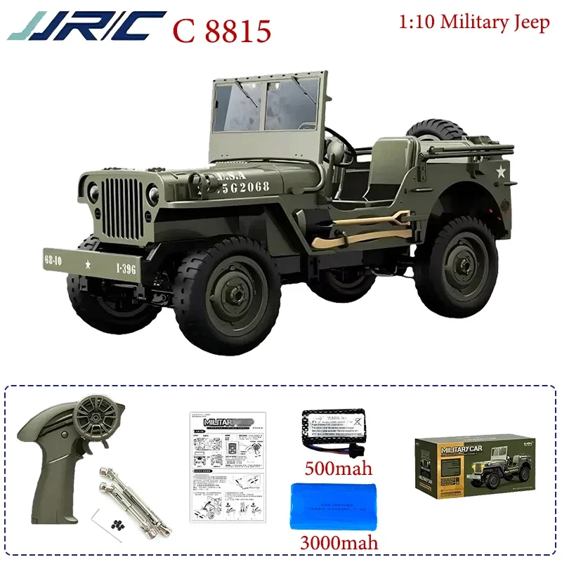 JJRC C8815 Rc Car 1941 JEEP WILLYS 2,4g 4wd RTR oruga escalada escala militar camión todoterreno vehículo adulto juguete para regalo para niños