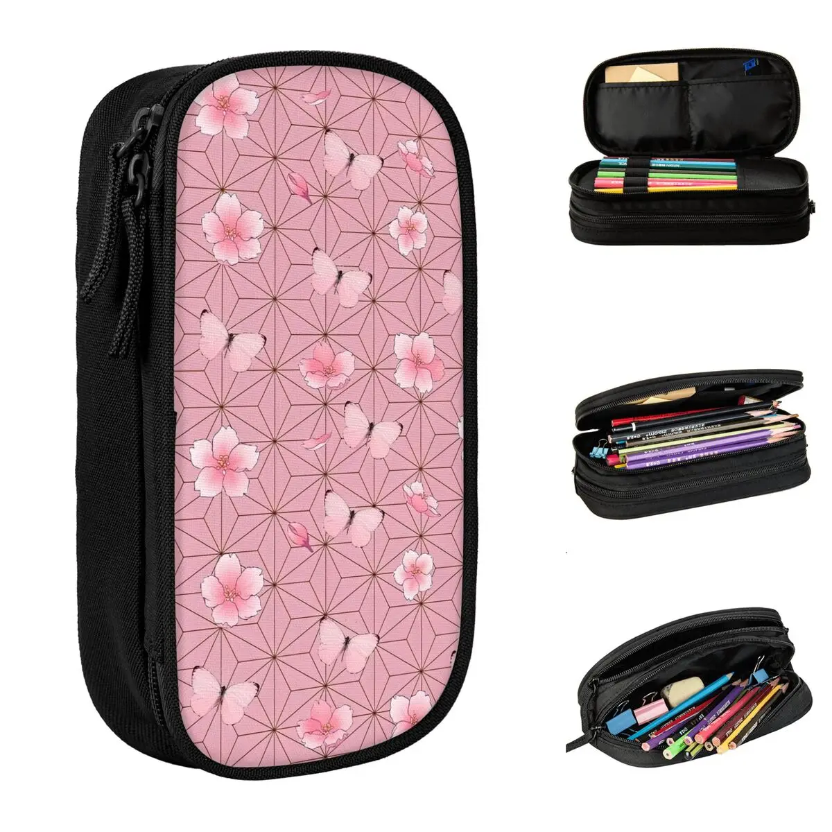 

Demon Slayer Anime Pencil Case Kamado Nezuko Pencil Box Boy Girl Canvas Back To School Pencil Cases Stationery Organizer