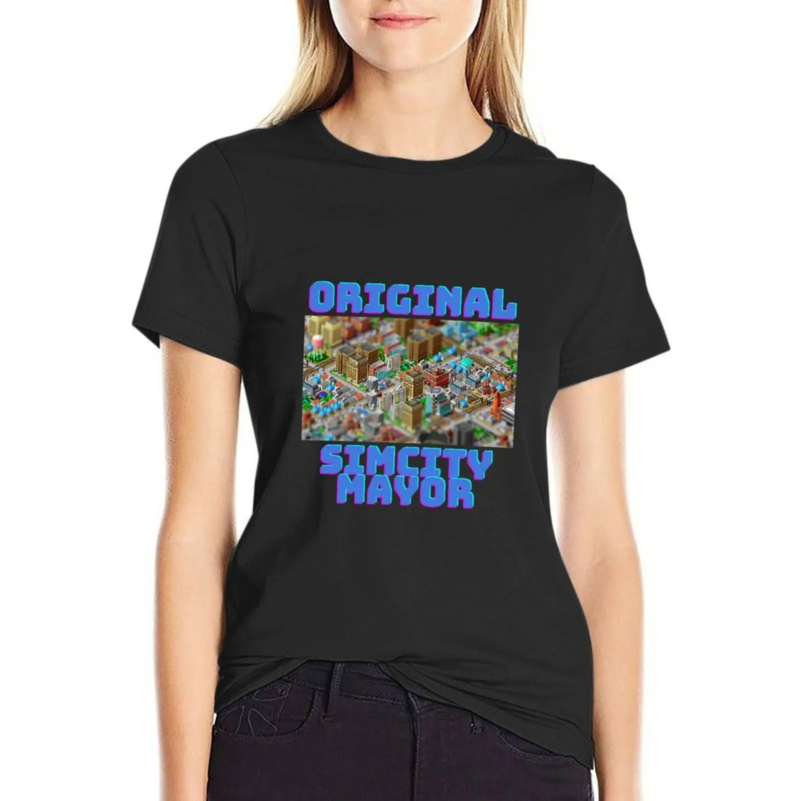 

Original Simcity Mayor - Maxis City Builder Simulation Sim City Retro PC Gamer Design Classic T-Shir T-Shirt