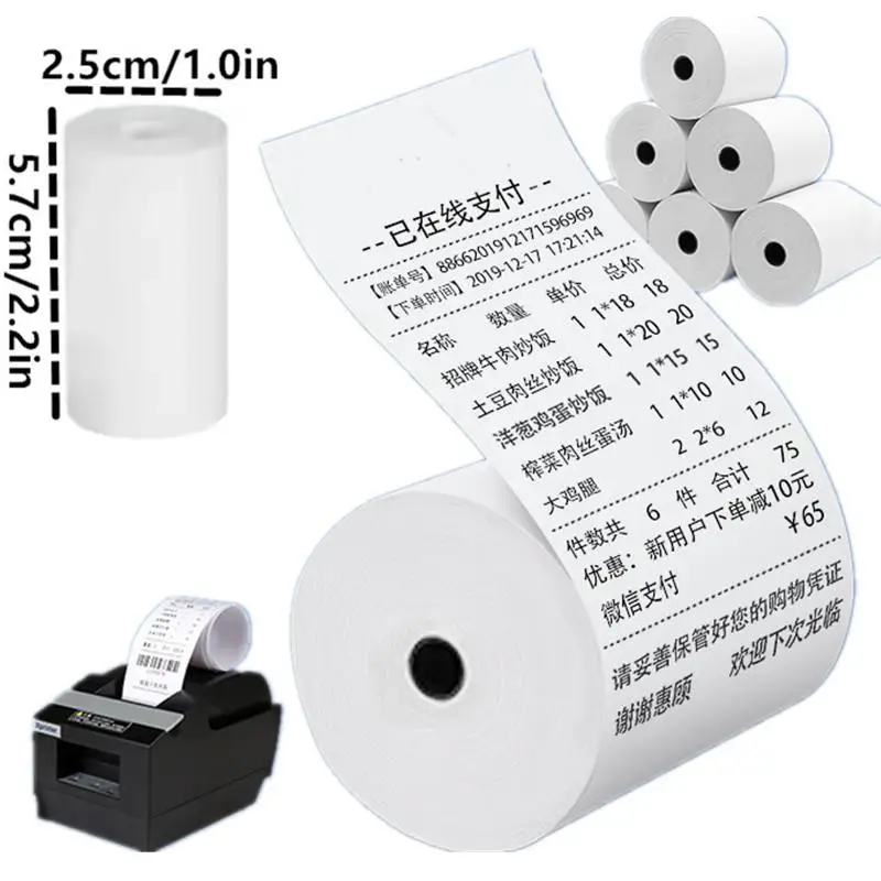 New 10Rolls 57x25mm White Thermal Paper For Children's Camera Instant Print Kids Camera Printing Paper Replacement Accessories