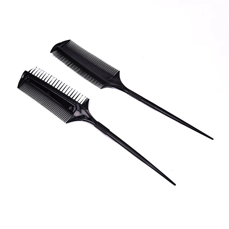 Professional Hairdressing Double Side Dye Comb With Nylon Hair Drying Brush Tinting Combs Hair Color Brush Hair Styling Tools