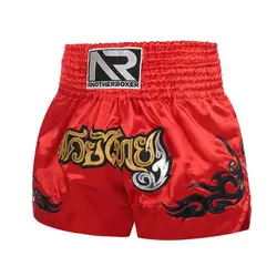 Pantalones cortos de Muay Thai para hombres, mujeres y niños, Kickboxing MMA, bordado, Sanda, artes marciales, equipo de entrenamiento de boxeo, alta calidad