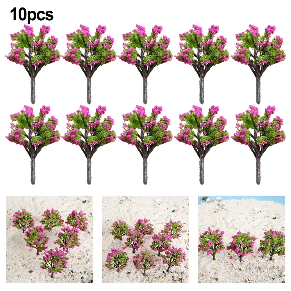 1:100 7.5cm Plastic Model Train Artificial Scenery Trees Miniature Flower Tree Railroad Decor Building Landscape Accessories