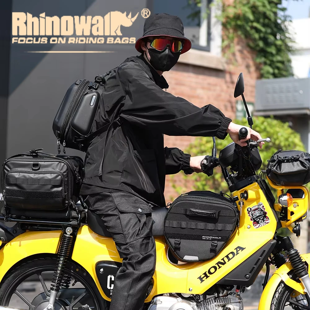 

Rhinowalk Motorcycle Scooter Tunnel Bag 15L Waterproof Tank Tail Saddle Storage Rear Seat Bag For Honda CC110