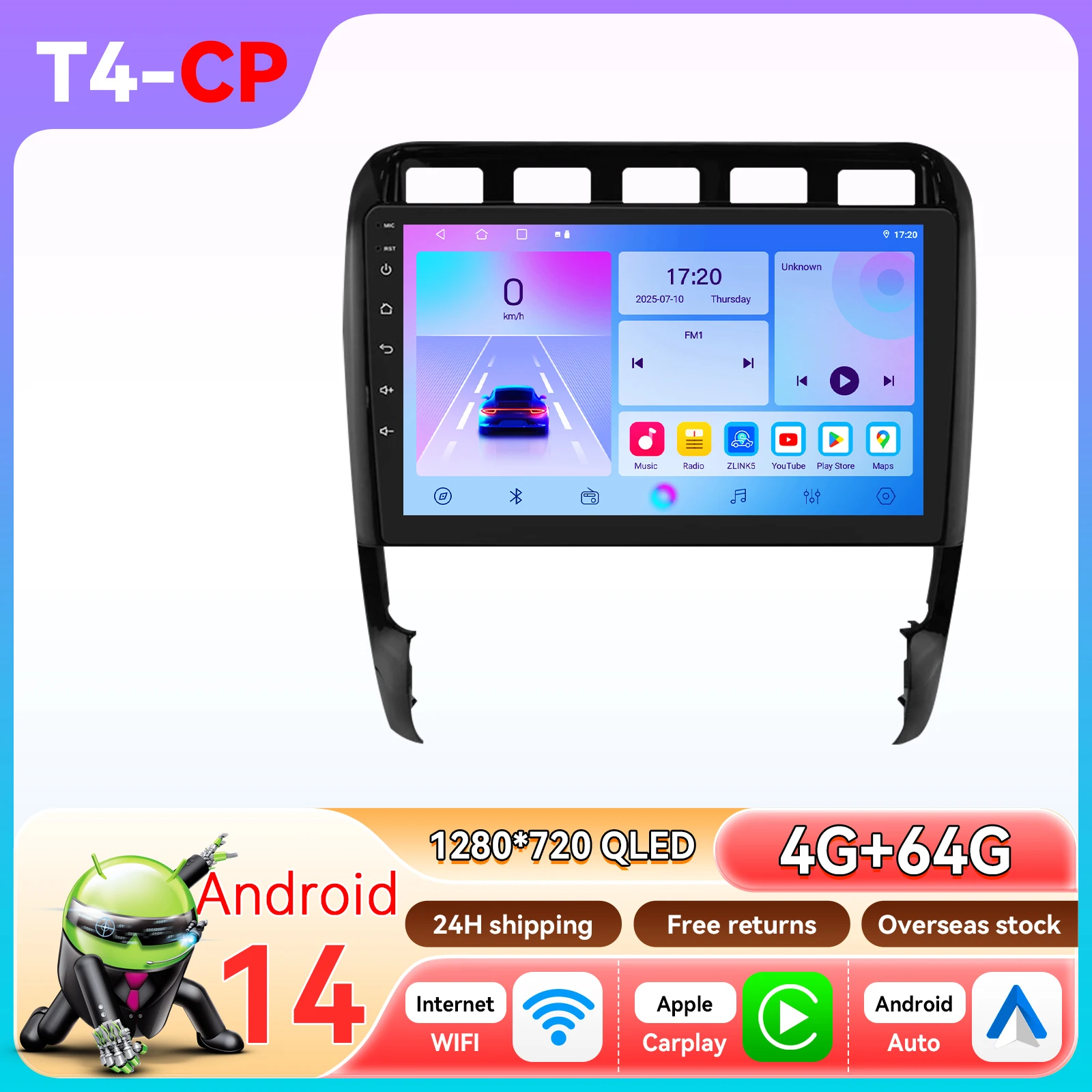 8G 128G CarPlay Android Auto autoradio voor Porsche Cayenne 1 9PA 2002 - 2010 GPS Intelligent Systems Stereo Multimedia autoradio