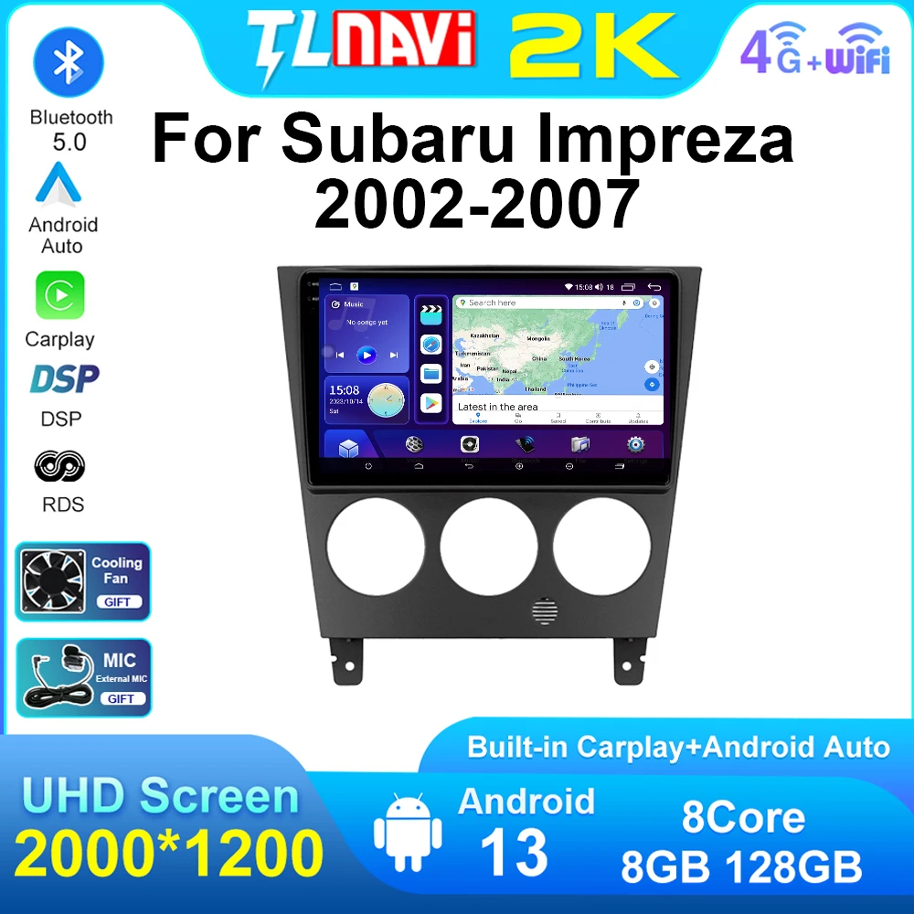 Для Subaru Impreza GD 2002 2003 2004 2005 2006 2007 Android авторадио GPS-навигатор автомобильный радиоприемник стерео видеоплеер Carplay