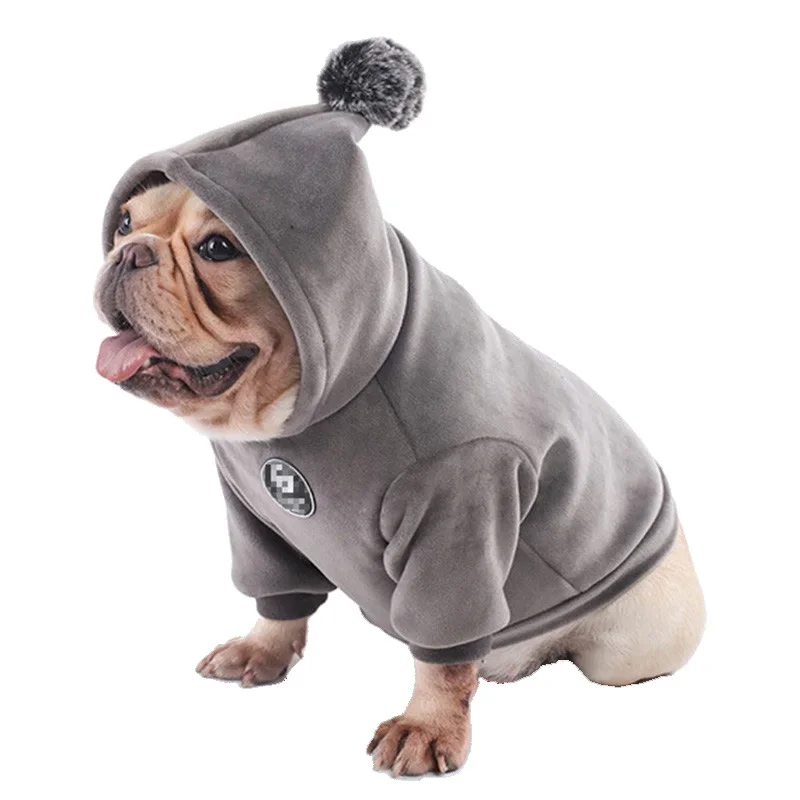 Fashion French Bulldog Pug Dog Coat Jacket for Small Medium Dogs Winter Warm Pet Clothes Puppy Yorkies Sweatshirt Pets Clothing