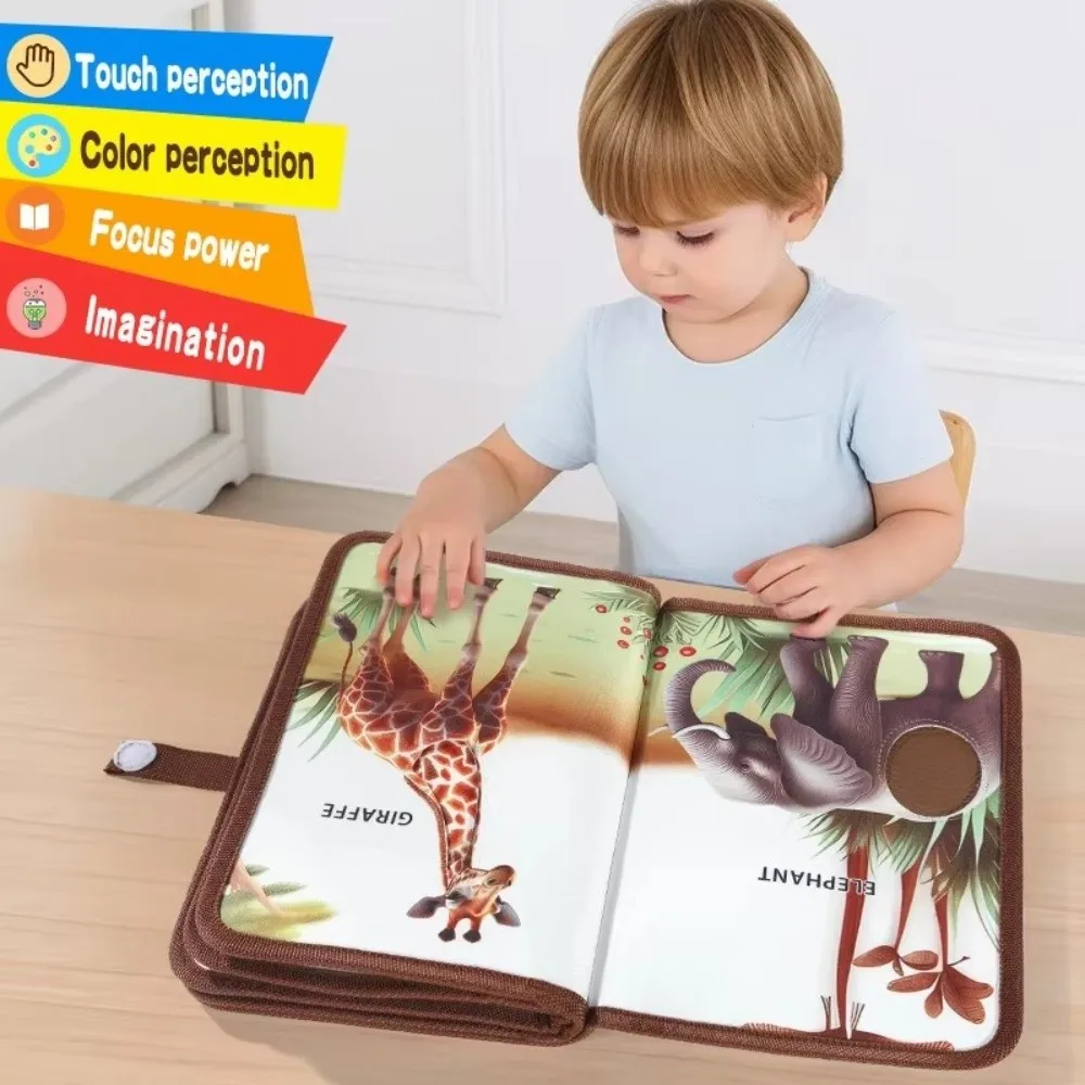 Nuovi libri touch per addestramento cognitivo Tema animale Libri morbidi per l'educazione precoce Giocattoli portatili per lo sviluppo sensoriale Regalo