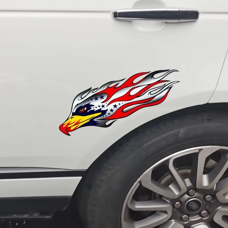 30*10 CM Car Sticker 2024 Hot Sale Red Eagle Eagle Body Waterproof Car Sticker Scratches Block South Korean Automotive Supplies