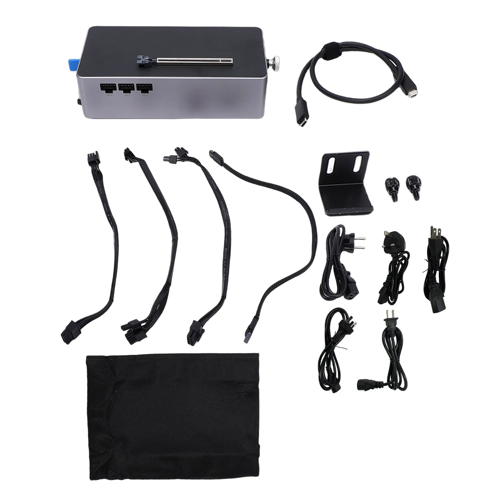 EGPU Docking Station with 800W PSU PCIe 4.0 X4 External GPU Dock Support 600W Graphics Card OCuLink USB 4.0 Interface TGX Hot