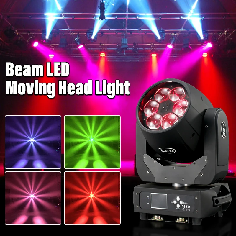 

Colorful 8 Internal Program 6X25W Super Beam LED Moving Head Light DMX