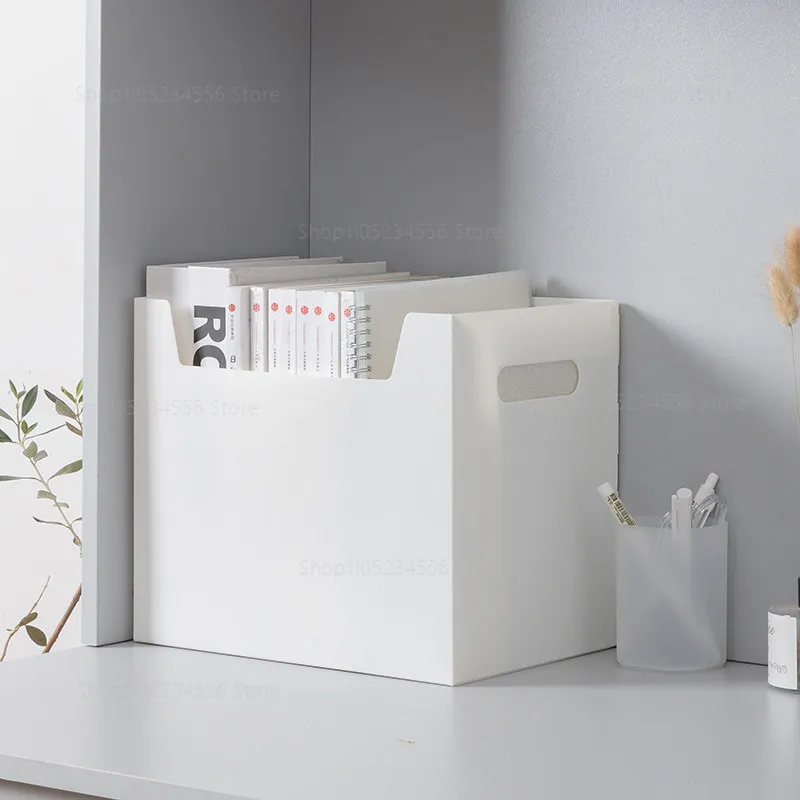 Desktop Book Storage Box Plastic Multifunctional Organizer For Dormitory Shelves