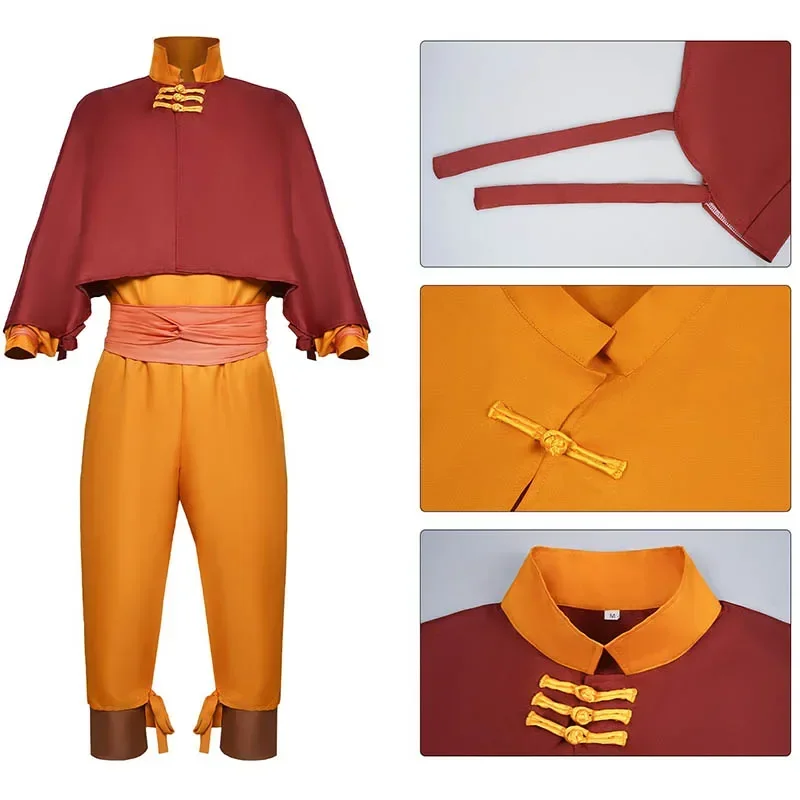 Aang Cosplay Costume 2024 édition Avatar le dernier maître de l'air jeu de rôle pour Halloween Anime bande dessinée Co