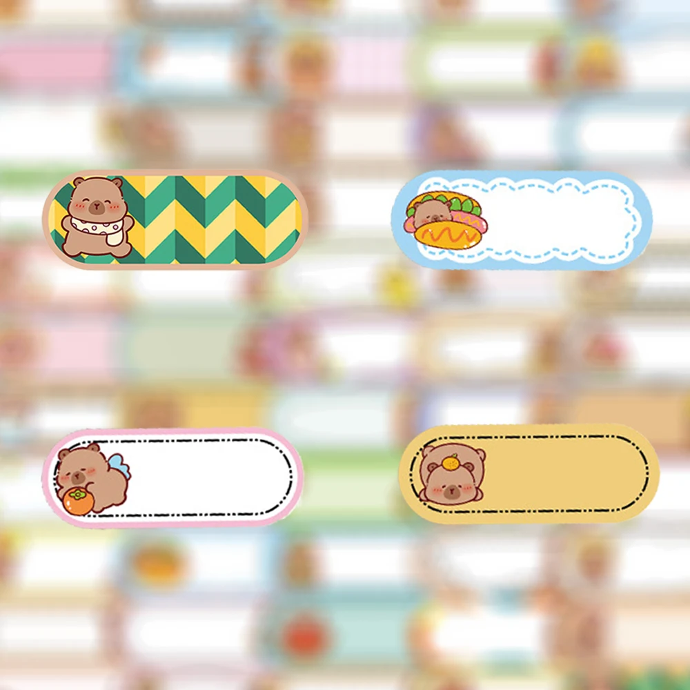 

10/30/60pcs Cartoon Cute Capybara Name Tag Stickers Creative Decal Stationery Phone Diary Graffiti Sticker Decoration Supplies