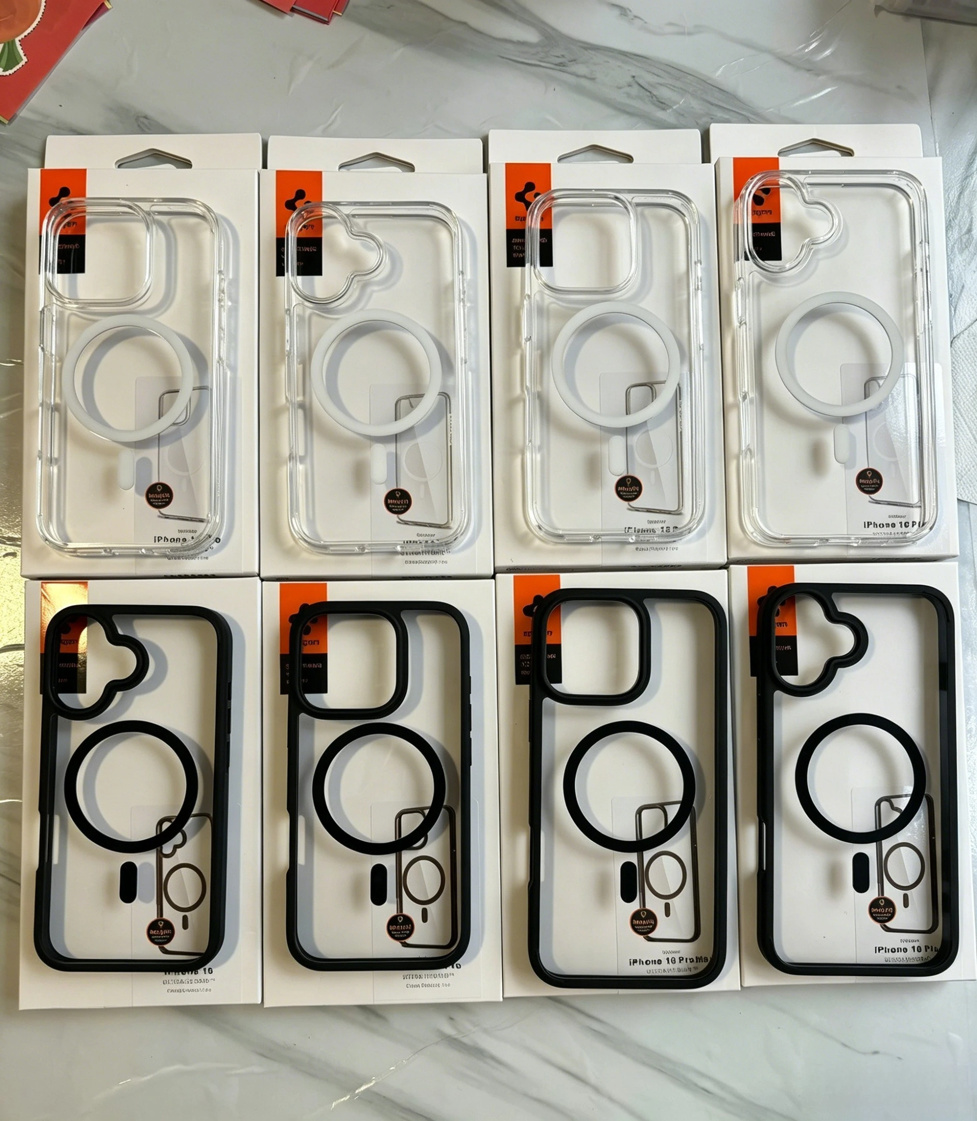 Spigen dla Iphone16/15/14/13/12 Magnetyczne etui na telefon Przezroczyste etui ochronne zapobiegające upadkom Magsafe Magnetic Suction — zdjęcie produktu 5