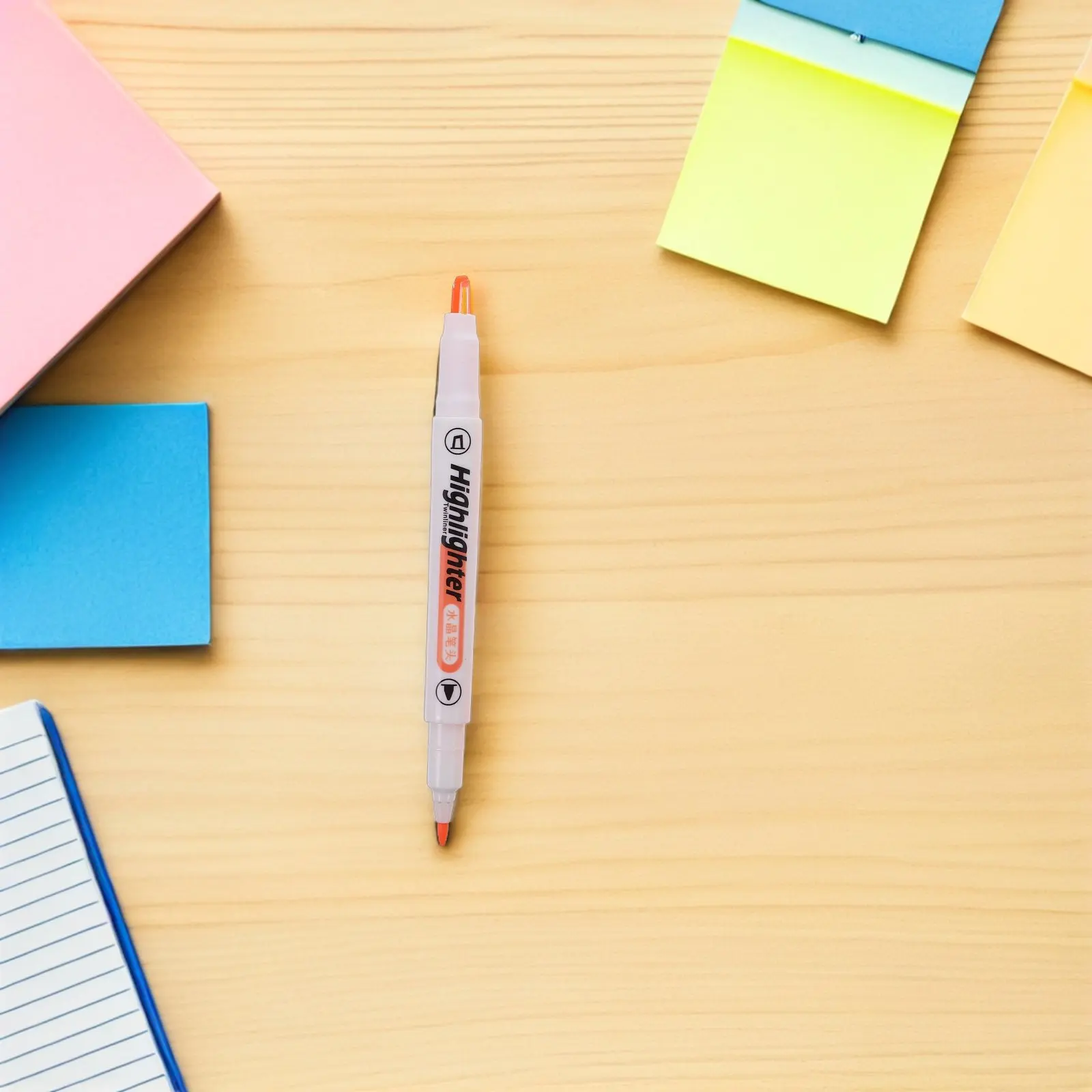 

6Pcs Highlighter Pens Clear View Double Ended Chisel Tip Fine Tip Dual Marker for Students Writing Reading Vibrant Colors Smooth