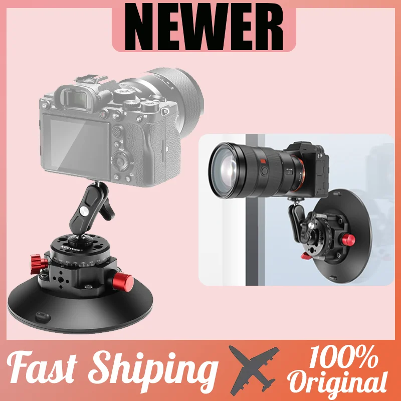 neewer-ca013-車載スマホホルダー-カメラ吸盤ジンバル-アルミ合金-強力吸盤スタンド-ボールヘッド付きマジックアーム