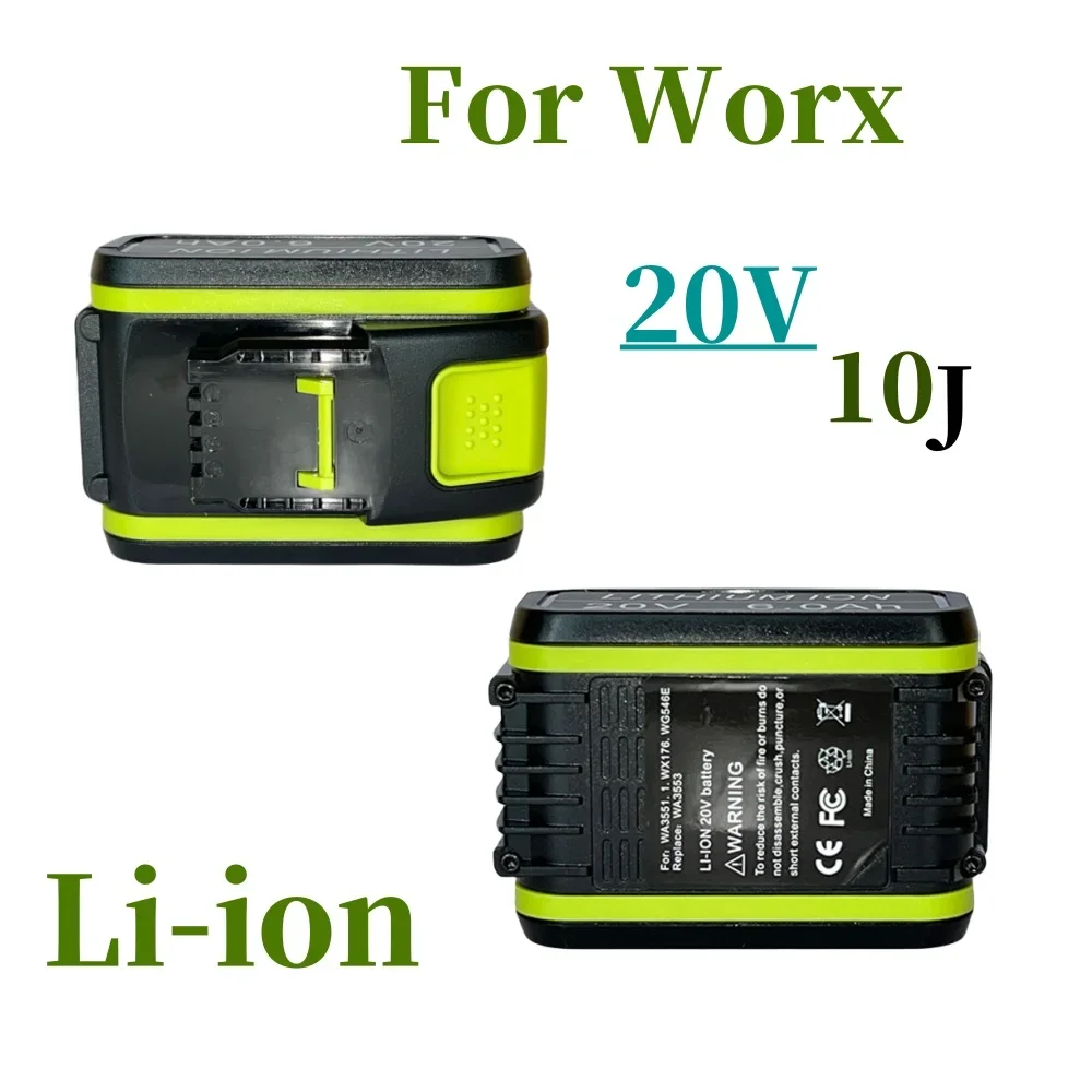 Le batterie ricaricabili agli ioni di litio da 20V 6000/9000mAh si applicano per utensili elettrici Worx WA3551 WA3553 WA3556 WA3572 ecc