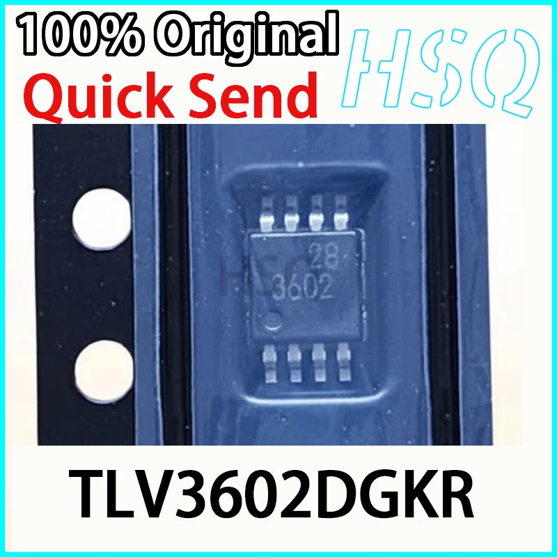 1PCS New TLV3602DGKR VSSOP-8 Dual Channel High-speed Rail To Rail Comparator Chip in Stock