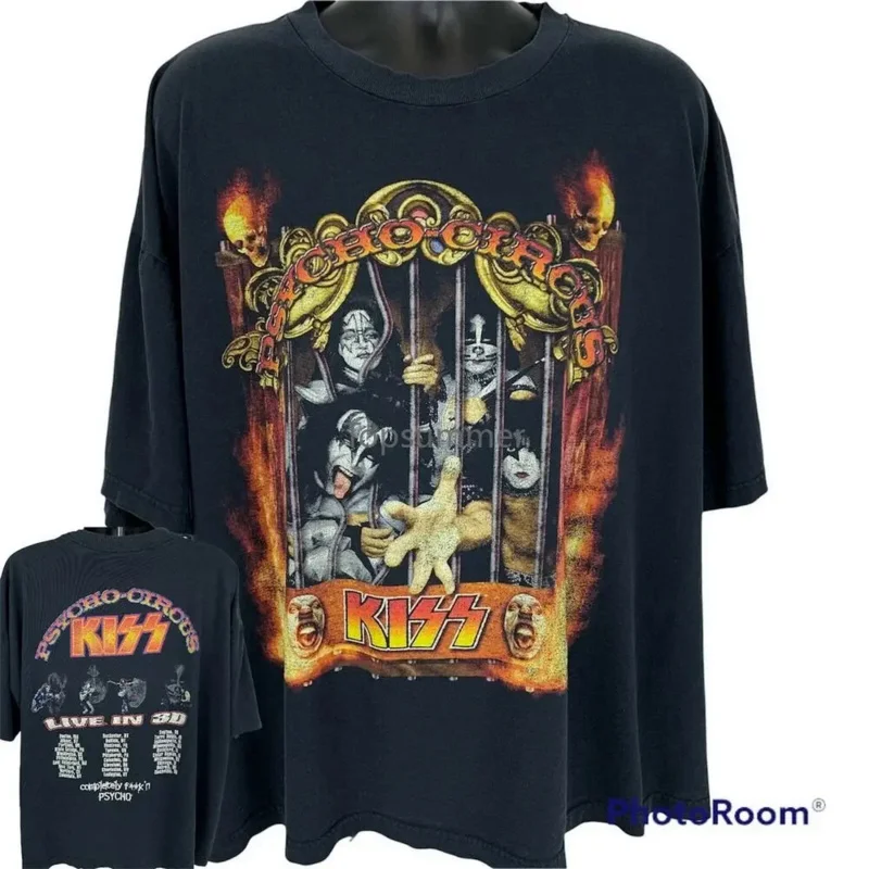 Vintage 90s 1998 Kiss psyfor pedestal tour 3XL XXXL T shirt concert rock band tee