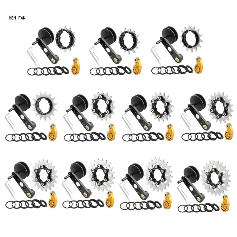 

Single Speed Conversion Kits Bicycles Single Speed Adjuster Converter Chain Guide Cassettes Cog Bike Chain Tensioner M89D