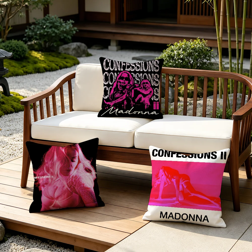 M-Madonna Confessions II 2026 Singer cushion cover Double Sided Printed Cushion Cover Minimalist Soft Skin Friendly Pillowcase