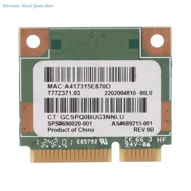 RT3290 802.11b/g/n Wireless Wifi Card Bluetooth-compatible 3.0 Half Mini PCI-E Card Replacement For CQ58 M4 M6 4445S DV4
