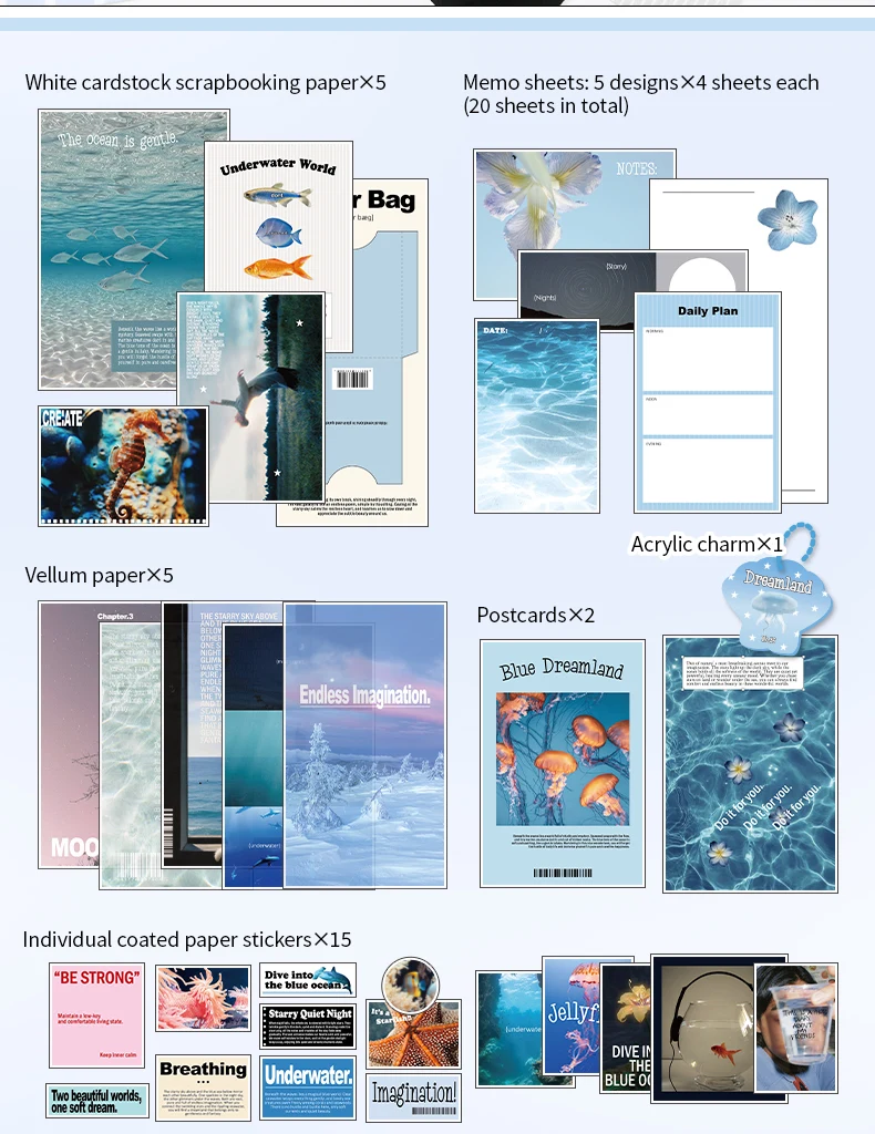 TIANZI 70 pcs Garden Post Office Collection Light Paper Material Pack DIY Handbook Collage Journal Notebook Scrapbook Envelope