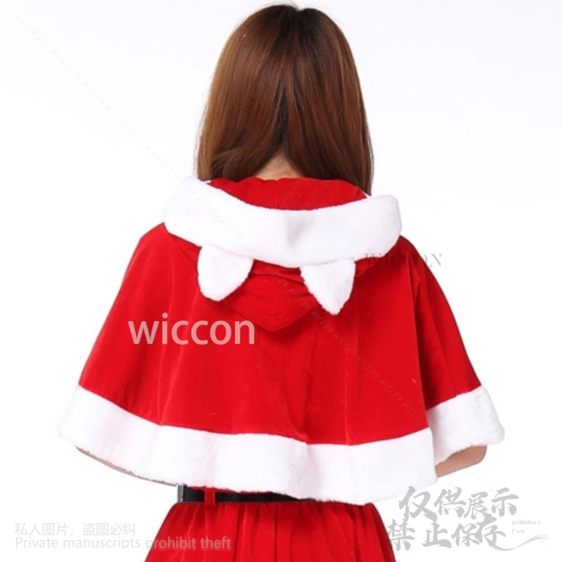 Fantasia de Cosplay de Natal para Mulheres, Vermelho, Preto, Vestido Lolita, Chapéu, Gato, Roupas de Meninas, Fantasia, Halloween, Carnaval, Novo, 2024