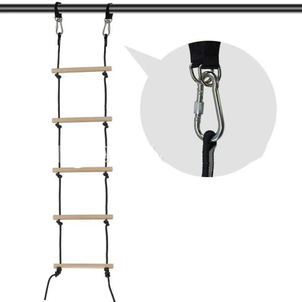 Swing Fitness Climbing Rope with Platforms Outdoor Furniture Children Climbing Rope Hanging Wooden Swing Chair for For Garden