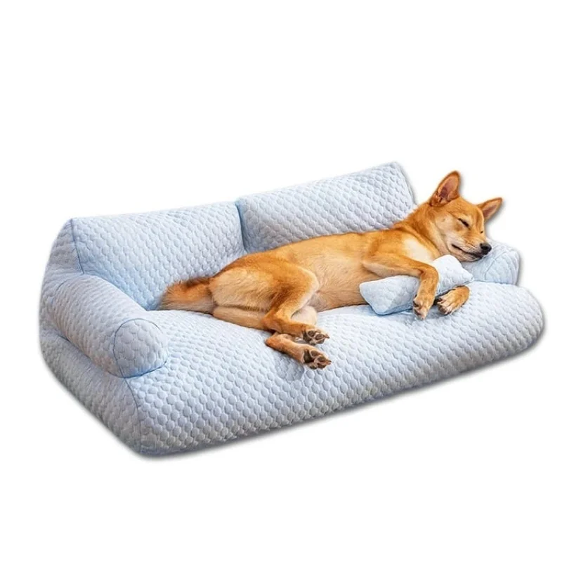 Pet ice silk sofa wholesale all-season universal removable washable cat bed kennel waterproof breathable cat kennel pet supplies